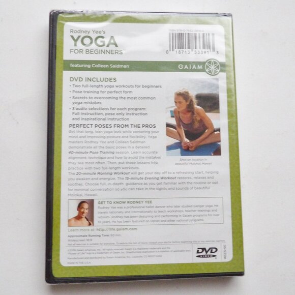 Rodney Yee's YOGA for Beginners Home Fitness DVD NEW Sealed - Picture 2 of 4